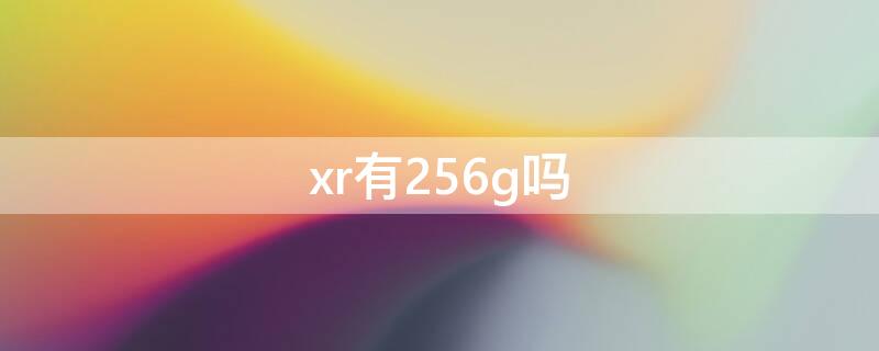 xr有256g吗（xr有256gb吗）