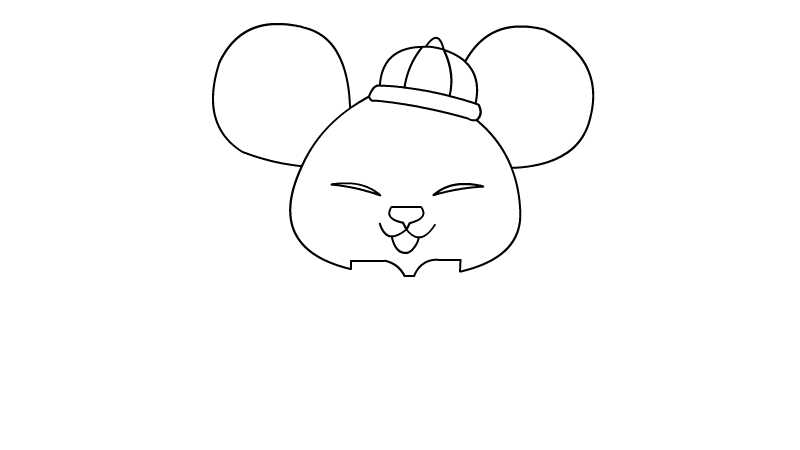 老鼠新年简笔画