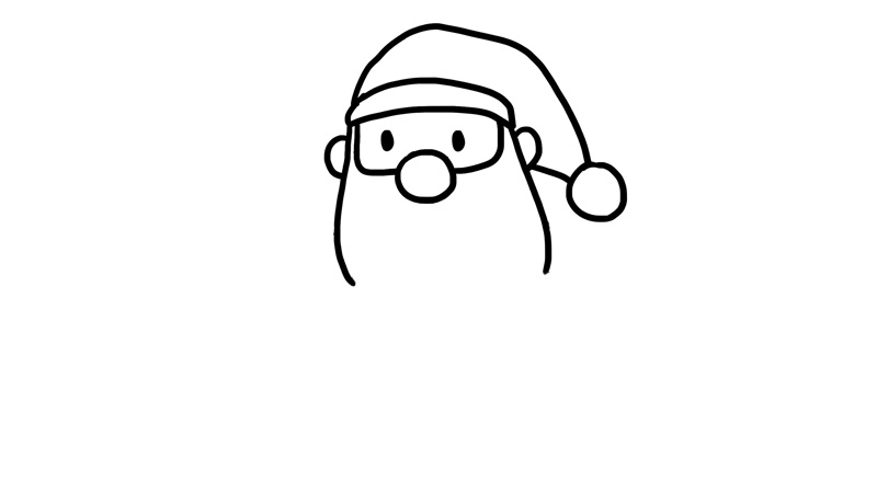 圣诞节圣诞老人简笔画