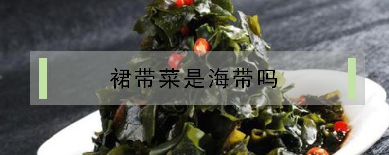 裙带菜是海带吗