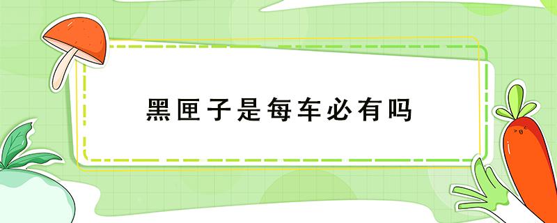 黑匣子是每车必有吗 车上的黑匣子是什么玩意