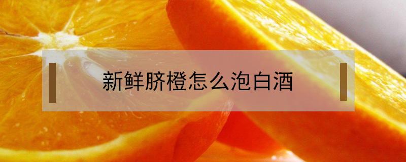 新鲜脐橙怎么泡白酒 白酒泡脐橙的方法