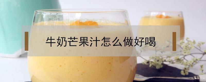 牛奶芒果汁怎么做好喝 牛奶芒果汁怎么榨才好喝