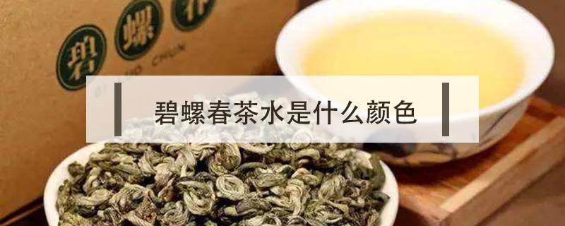 碧螺春茶水是什么颜色