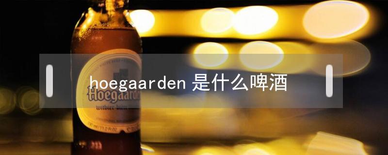 hoegaarden是什么啤酒