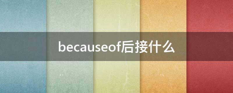 becauseof后接什么 becauseof后接什么从句?