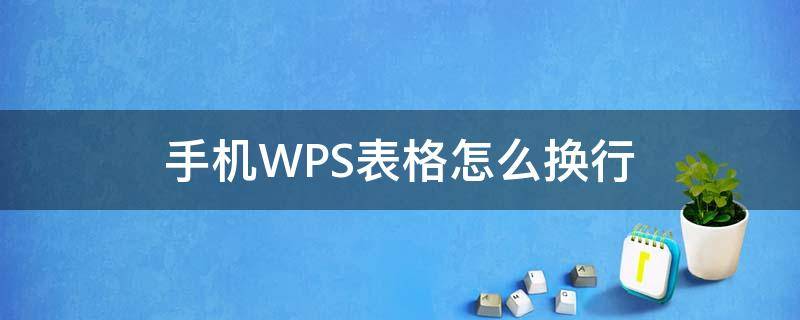 手机WPS表格怎么换行 手机wps表格怎么换行和列