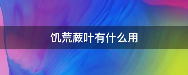 饥荒蕨叶有什么用 饥荒蕨叶有什么用代码