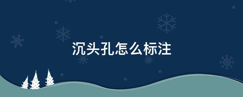 沉头孔怎么标注 cad沉头孔怎么标注