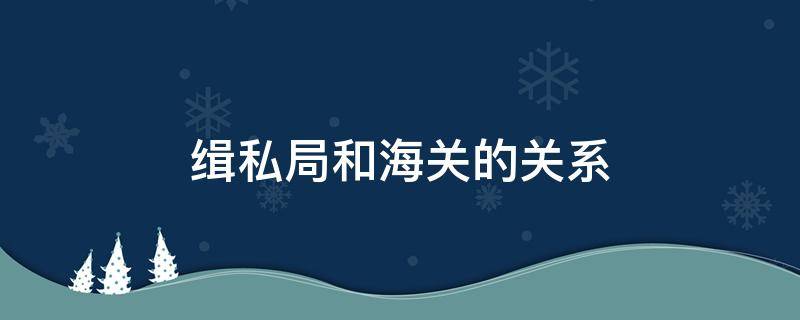 缉私局和海关的关系（海关缉私局是做什么的）