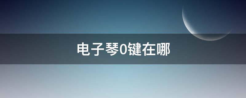 电子琴0键在哪 电子琴上的0怎么按