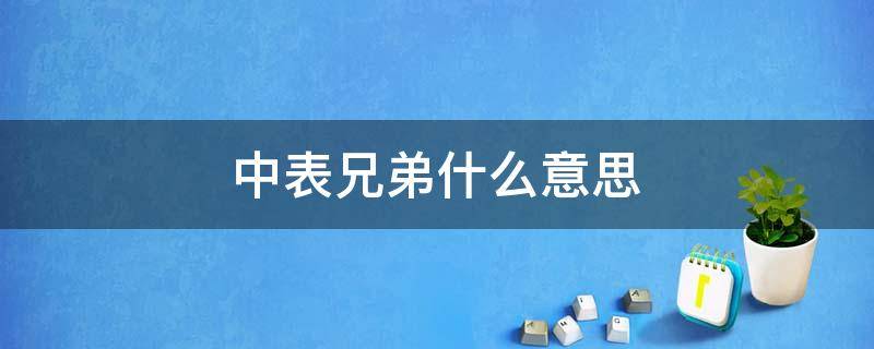 中表兄弟什么意思 表兄的表是什么意思