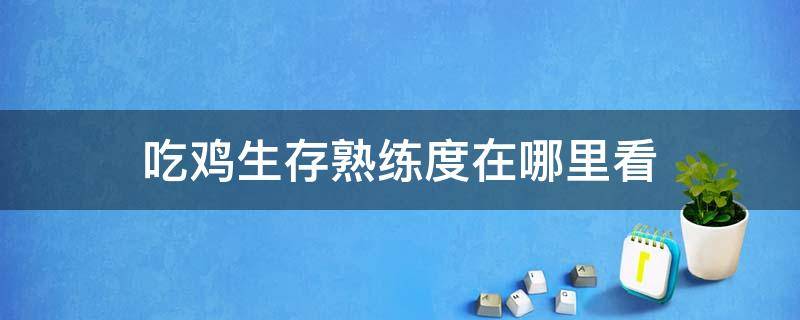 吃鸡生存熟练度在哪里看（绝地生存熟练度在哪看）