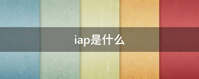 iap是什么（iap是什么的缩写）