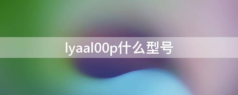 lyaal00p什么型号 LYAAL00p