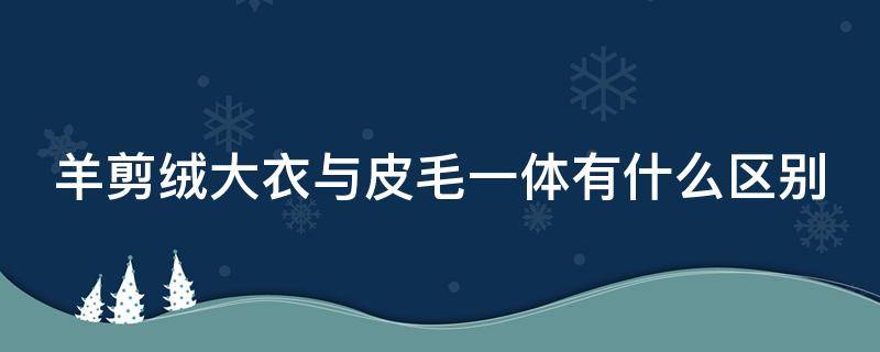 羊剪绒大衣与皮毛一体有什么区别（羊剪绒大衣与皮毛一体有什么区别呢）