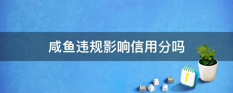 咸鱼违规影响信用分吗 闲鱼退款会影响信用分