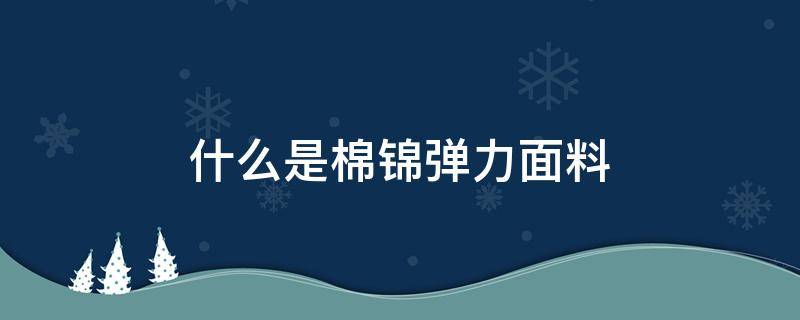 什么是棉锦弹力面料（棉锦弹力布是什么面料）