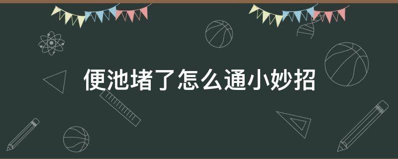 便池堵了怎么通小妙招（便池被大便堵了小妙招）