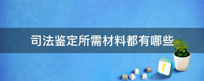 司法鉴定所需材料都有哪些（司法鉴定包括哪些内容）