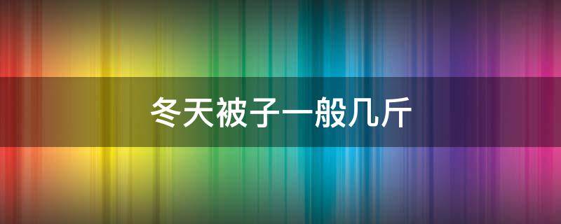 冬天被子一般几斤 冬天被子一般几斤重