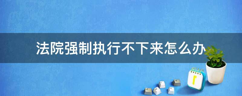 法院强制执行不下来怎么办（强制执行执行不下来怎么办）