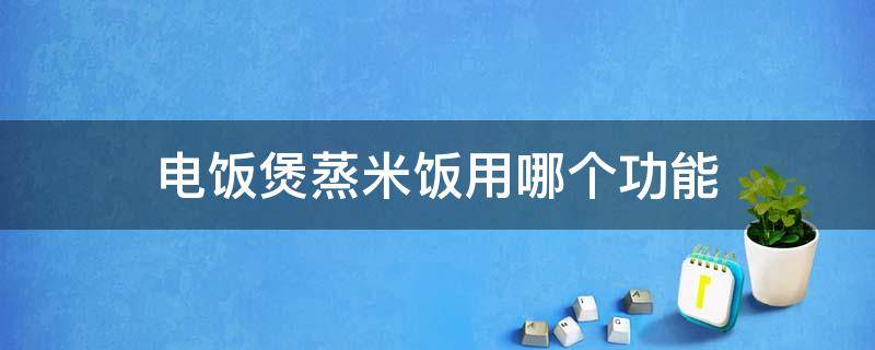 电饭煲蒸米饭用哪个功能 智能电饭煲蒸米饭用哪个功能