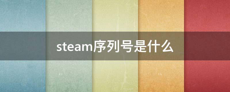 steam序列号是什么（steam序列号是啥）