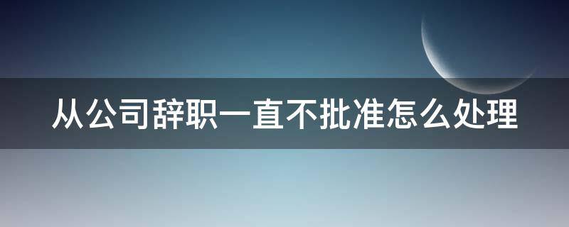 从公司辞职一直不批准怎么处理（辞职公司一直不批怎么办）