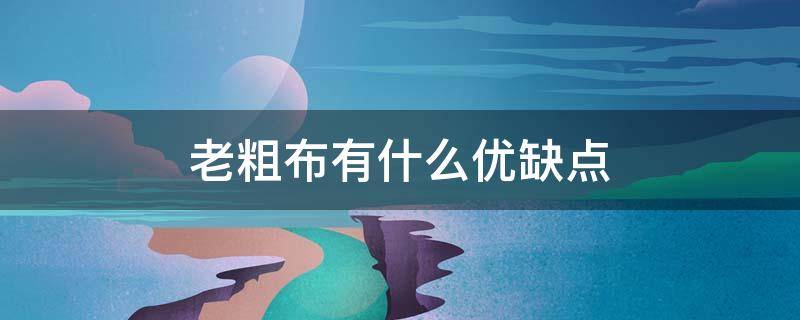老粗布有什么优缺点（老粗布好吗）