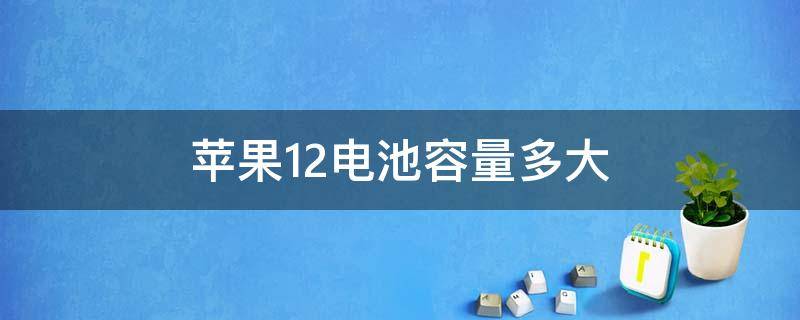 苹果12电池容量多大（苹果12电池容量多大?）