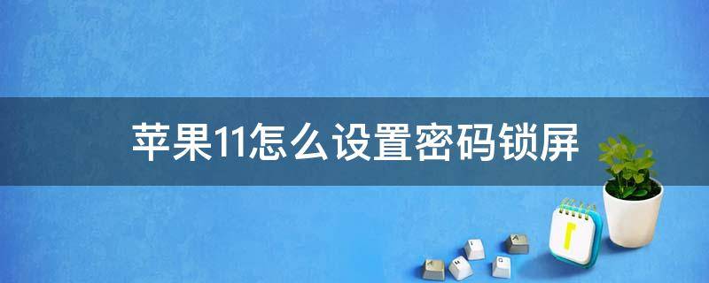 苹果11怎么设置密码锁屏（苹果11怎么设置密码锁屏相册）