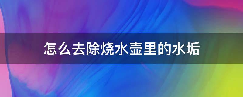 怎么去除烧水壶里的水垢（烧水壶上的水垢怎么去除）