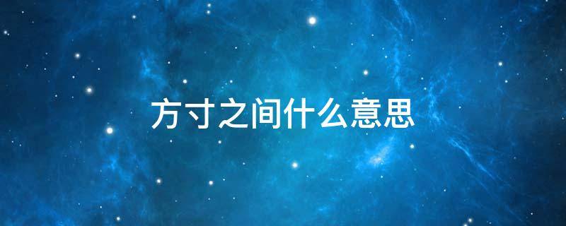 方寸之间什么意思 洞悉人间百态,笑握方寸之间什么意思