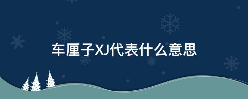 车厘子XJ代表什么意思（车厘子xjr是什么意思）