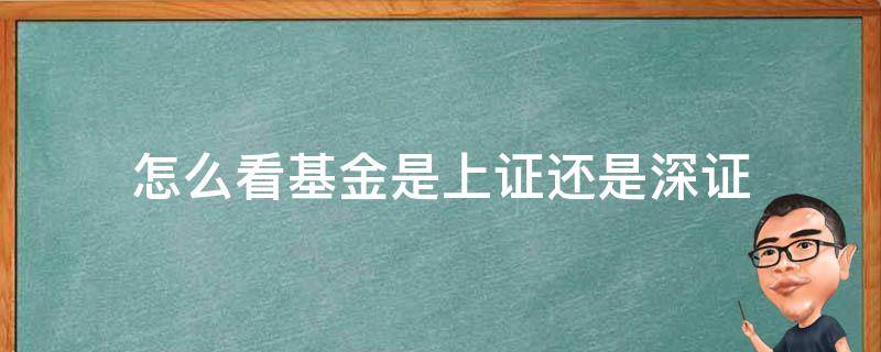 怎么看基金是上证还是深证 怎么看基金属于上证还是沪深