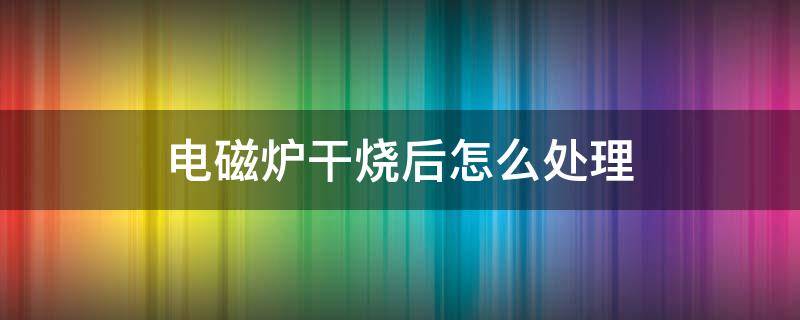 电磁炉干烧后怎么处理 电磁炉干烧了怎么办