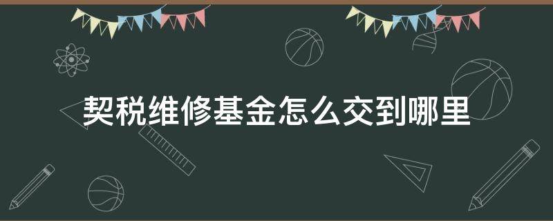 契税维修基金怎么交到哪里 去交契税和维修基金要什么手续