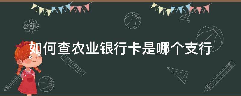 如何查农业银行卡是哪个支行 如何查农业银行卡是哪个支行以及行号