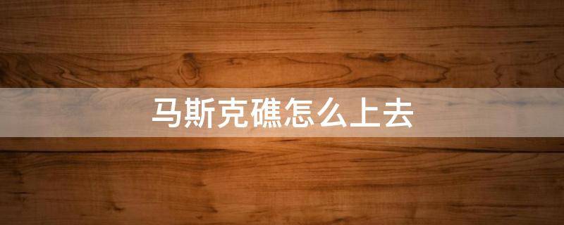 马斯克礁怎么上去 怎么飞到马斯克礁