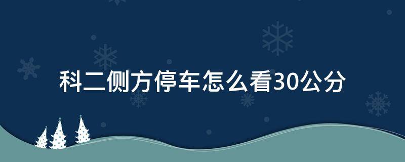 科二侧方停车怎么看30公分 科目二侧方30公分怎么看