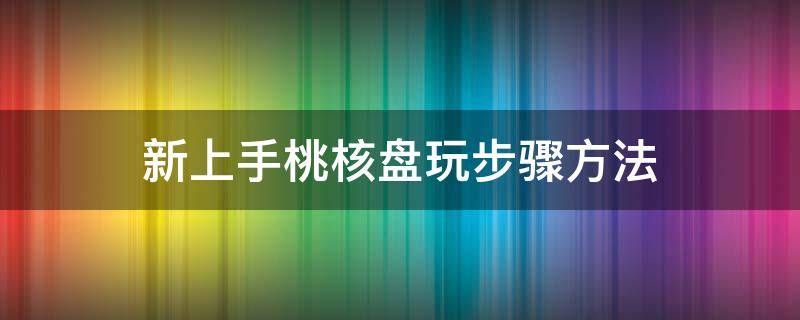 新上手桃核盘玩步骤方法 桃核盘玩步骤方法如下