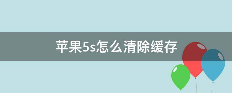 苹果5s怎么清除缓存 苹果6s怎么删除缓存