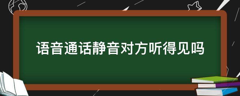 语音通话静音对方听得见吗（语音的时候静音对方听的到吗）