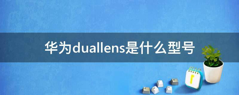 华为duallens是什么型号 华为duallens是什么型号1/18.1/18