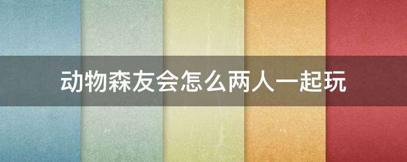 动物森友会怎么两人一起玩（动物森友会怎么两个人一起玩）