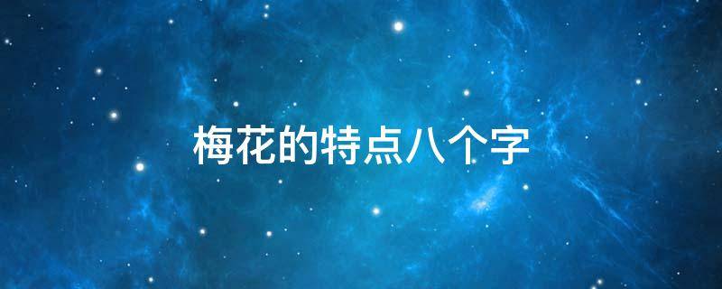 梅花的特点八个字 梅花的其他特点是什么10个字