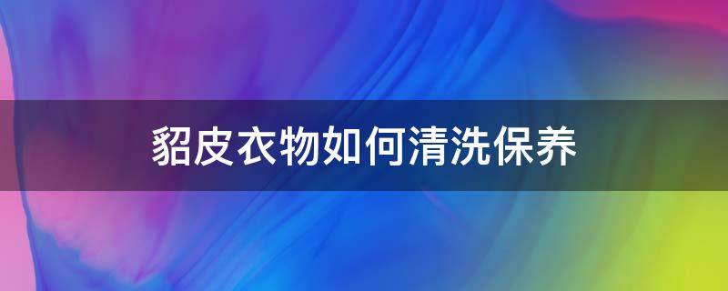 貂皮衣物如何清洗保养 貂毛皮衣怎么清洗