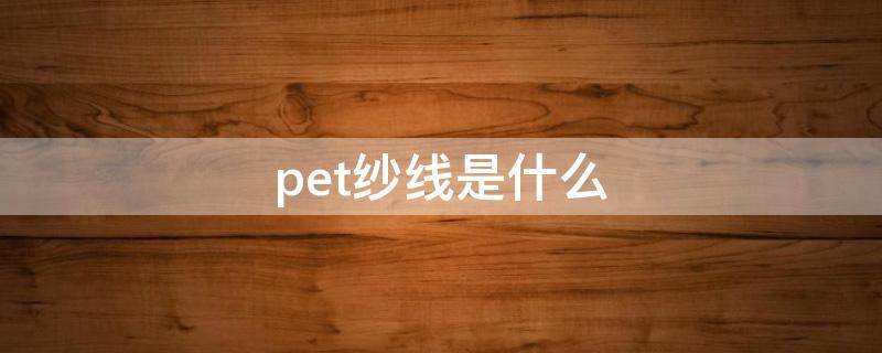 pet纱线是什么（PET纱网）