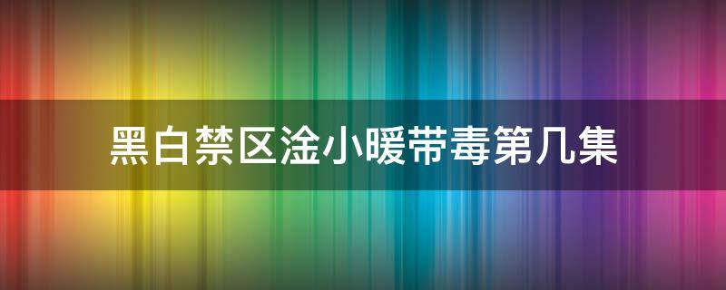 黑白禁区淦小暖带毒第几集（黑白禁区淦小暖携带毒品是第几集）